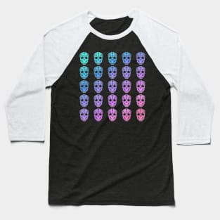 Repetition Pattern Rainbow Fade Sugar Skulls Baseball T-Shirt